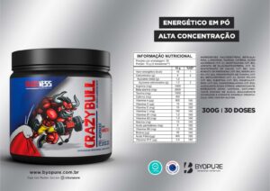 CRAZYBULL PRÉ-TREINO 300G SABOR ENERGÉTICO CRAZYNESS - Image 4